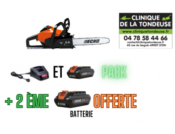 TRONCONNEUSE ECHO DCS 3500/C2 AVEC BATTERIE CHARGEUR + PACK + 2ème BATTERIE OFFERTE!