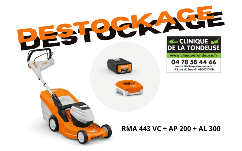 DESTOCKAGE Tondeuse à batterie tractée RMA 443 VC + AP 200 + AL 300 63382000082 Stihl machine motoculture espaces verts