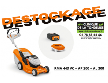 DESTOCKAGE Tondeuse à batterie tractée RMA 443 VC + AP 200 + AL 300 63382000082 Stihl machine motoculture espaces verts