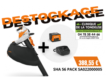 DESTOCKAGE SHA 56 SOUFFLEUR ASPIRATEUR PACK AK 20 BATTERIE + CHARGEUR