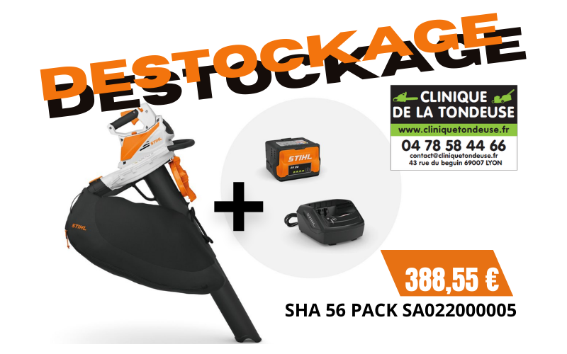 DESTOCKAGE SHA 56 SOUFFLEUR ASPIRATEUR PACK AK 20 BATTERIE + CHARGEUR