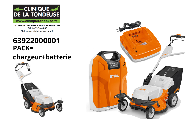 TONDEUSE TRACTEE A BATTERIE RMA 765 +AR3000L+AL500