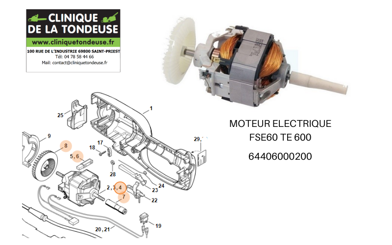 MOTEUR ELECTRIQUE FSE60 TE 600 64406000200