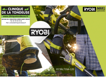 Référence RY36LT33A-120 COUPE-BORDURES 36V MAX POWER COUPE 28-33 CM RYOBI Clinique de la tondeuse pièces tondeuse