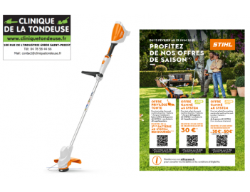 offre de remboursement FSA 57 DÉBROUSSAILLEUSE SUR BATTERIE STIHL 45220115730